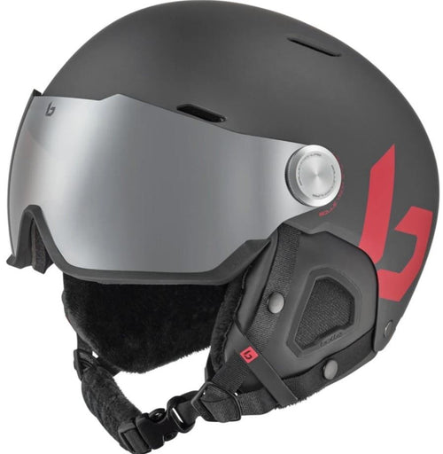 CASQUE BOLLE MIGHT VISOR BLK TITANIUM RED MATTE BROWN GUN CAT 2