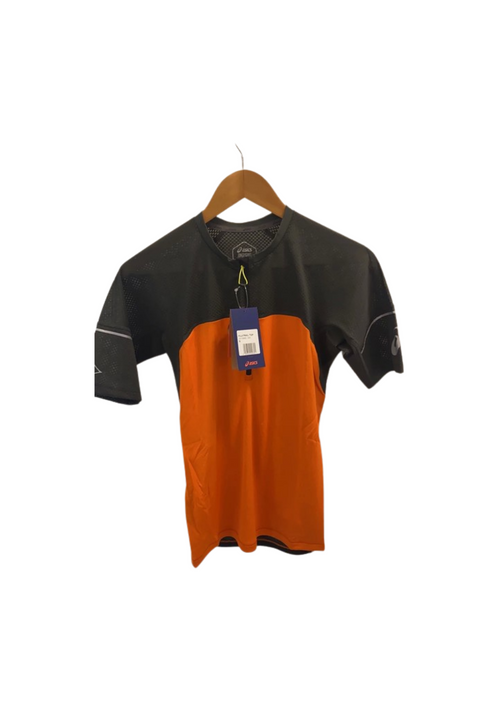 T-shirt trail noir et orange homme - Asics Fujitrail - S