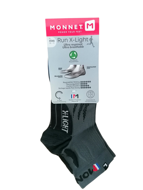 Chaussettes Monnet RUN X LIGHT HOMME Noir