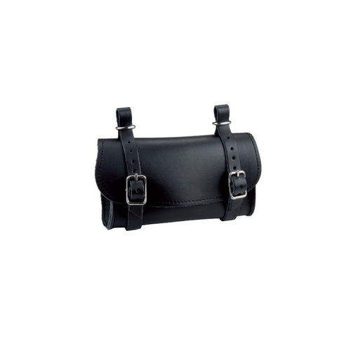 Saddlebag in real black leather