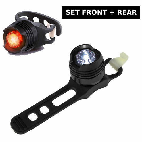 Bee front and rear led light set in black aluminum