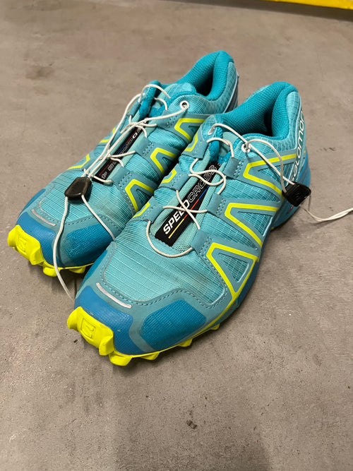 Chaussures de trail Speedcross 4 Salomon turquoises & jaunes - 37 1/3