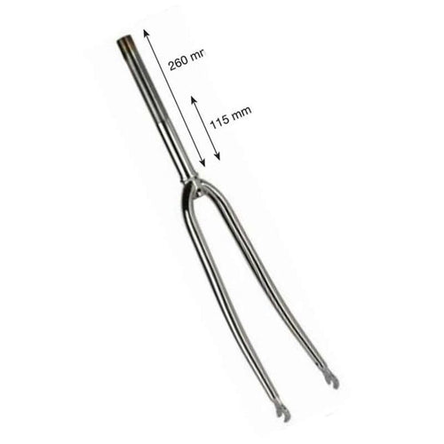 Racing chromed steel fork