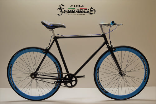 Bici fixed 28 alluminio nero personalizzabile