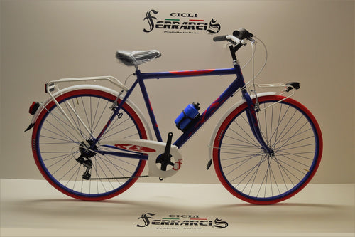 Bici trekking 28 uomo blu personalizzabile