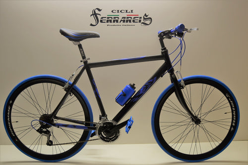 bici 28 corsa blu nero personalizzabile
