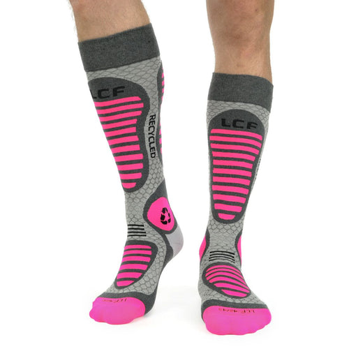 Chaussettes de Ski LCF - Ski Recycled - Gris/Rose