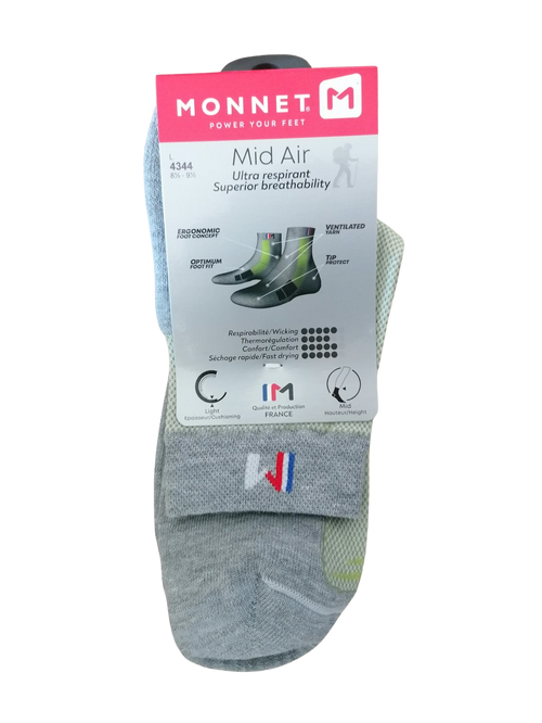 Chaussettes Monnet MIDDLE AIR Vert