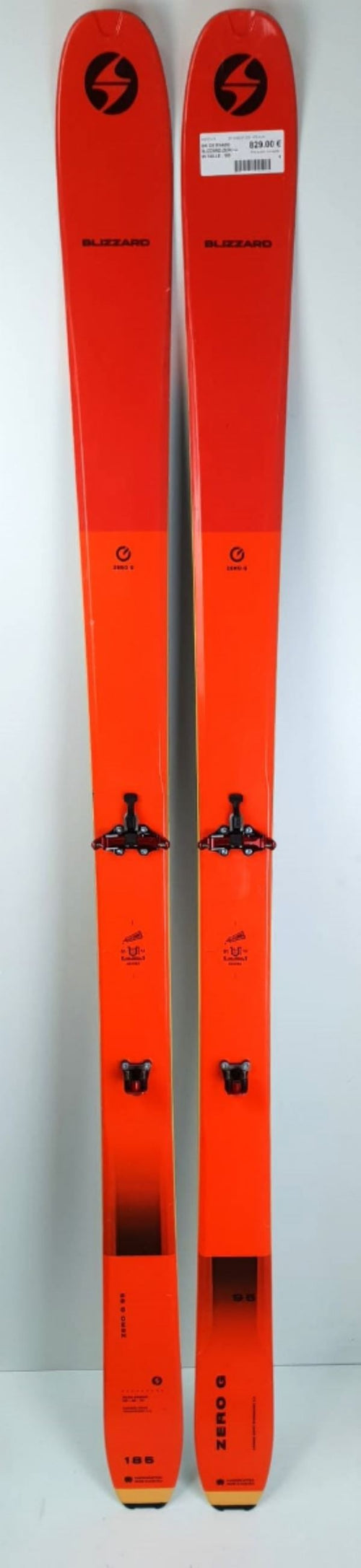 SKI DE RANDO BLIZZARD ZERO G 95 TAILLE : 185