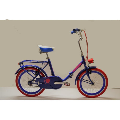 Bici 20 pieghevole blu rosso bianco personalizzabile