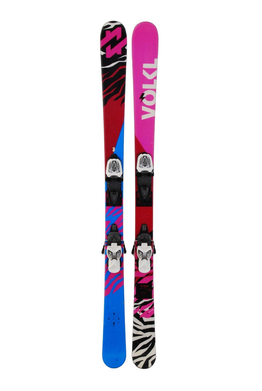 Ski occasion junior Rossignol Terrain Girl + fixations - Qualité B 104 cm