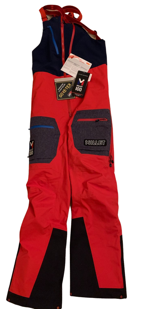 Pantalons de ski Millet Trilogy Gtx Denim Bib M Rouge/Dark Denim Rouge