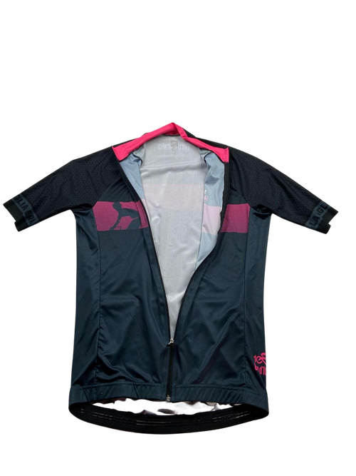 Maillots de vélo santini la maglia nera 100 ans homme rose