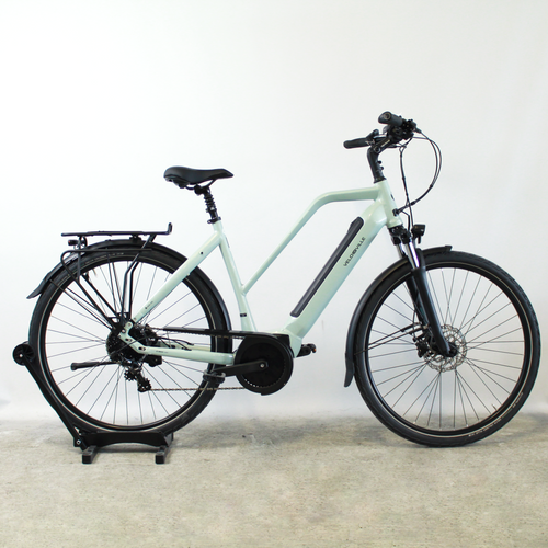 Vélo électrique vélo de ville AEB 490 vert d'eau