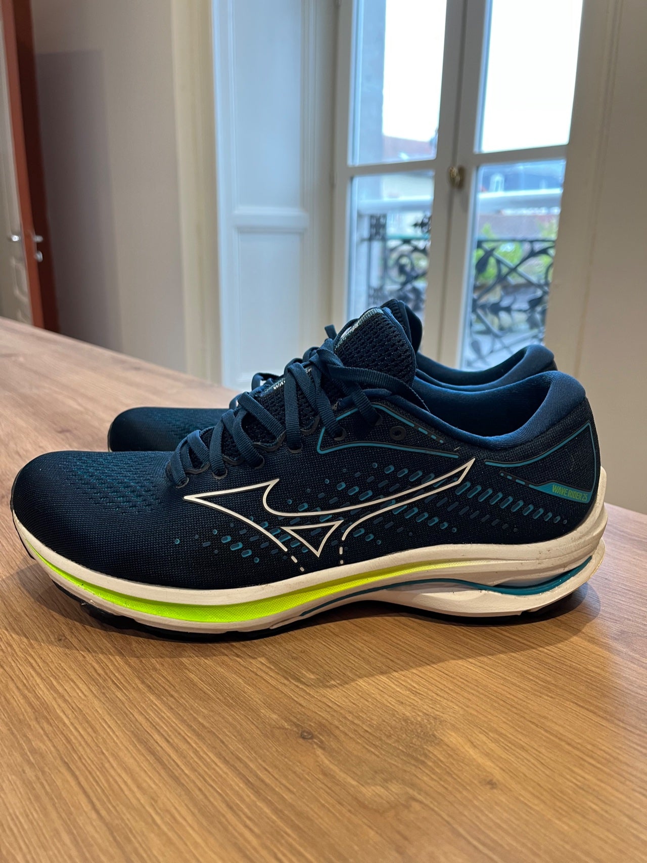 Chaussures de running Mizuno wave rider 25 Bleu