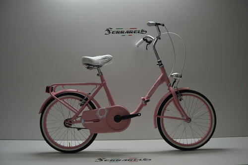 Bici 20 pieghevole rosa bianco personalizzabile