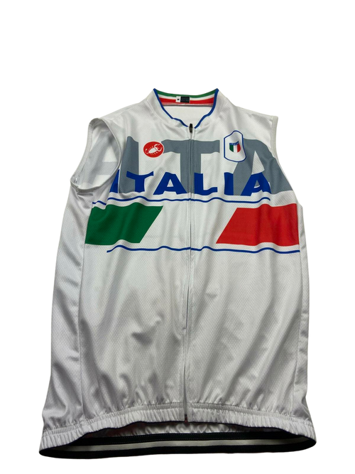 Maillots de vélo castelli sans manches homme blanc