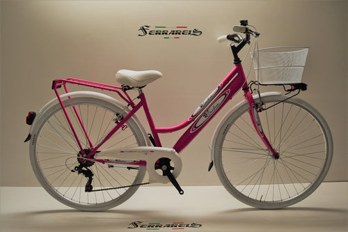 Bici trekking 28 donna fucsia personalizzabile