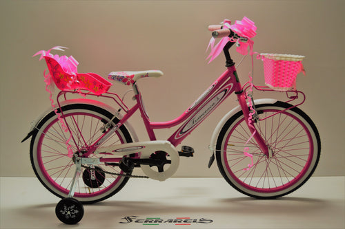 Bici venere 20 bimba fucsia bianco 5 8 anni personalizzabile