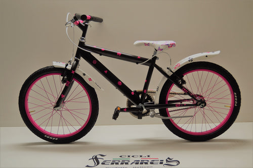 Bici mtb 20 nero fucsia personalizzabile