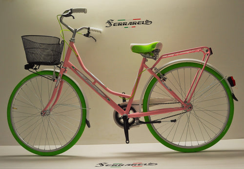Bici olanda 26 verde rosa personalizzabile