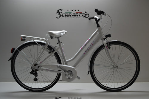 Bici trekking 28 bianca donna personalizzabile