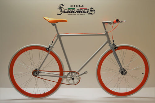 Bici fixed 28 arancione personalizzabile