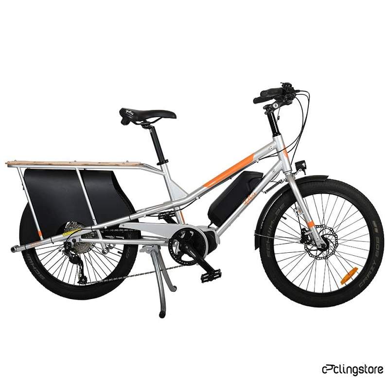 VELO LONGTAIL ELECTRIQUE YUBA EL KOMBI E5 9V ARGENT