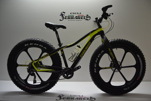 Fat bike 26x4 razze gialla carbonio personalizzabile