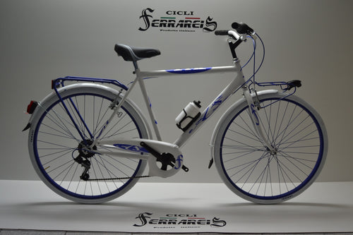 Bici 28 uomo bianco blu personalizzabile