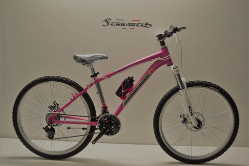 Bici mtb 26 disco rosa personalizzabile