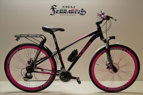 Ibrida 28 bici fucsia personalizzabile