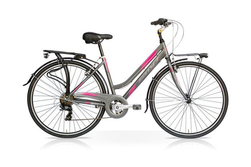 MY WAY 28 Bicycle 21V Gray Fuchsia Mercurius