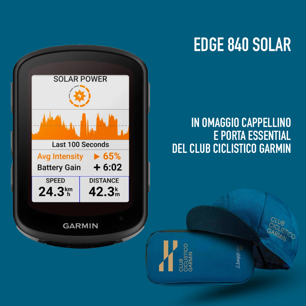 GARMIN EDGE 840 SOLAR Ciclocomputer con ricarica solare 010-02695-21