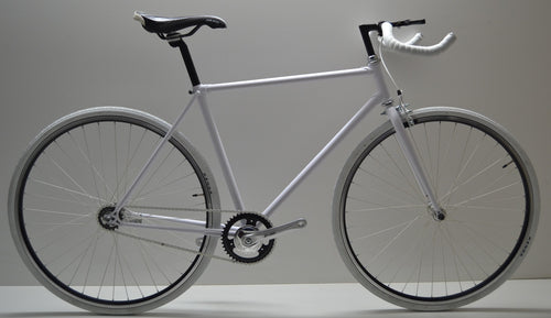 Bici fixed 28 bianco personalizzabile