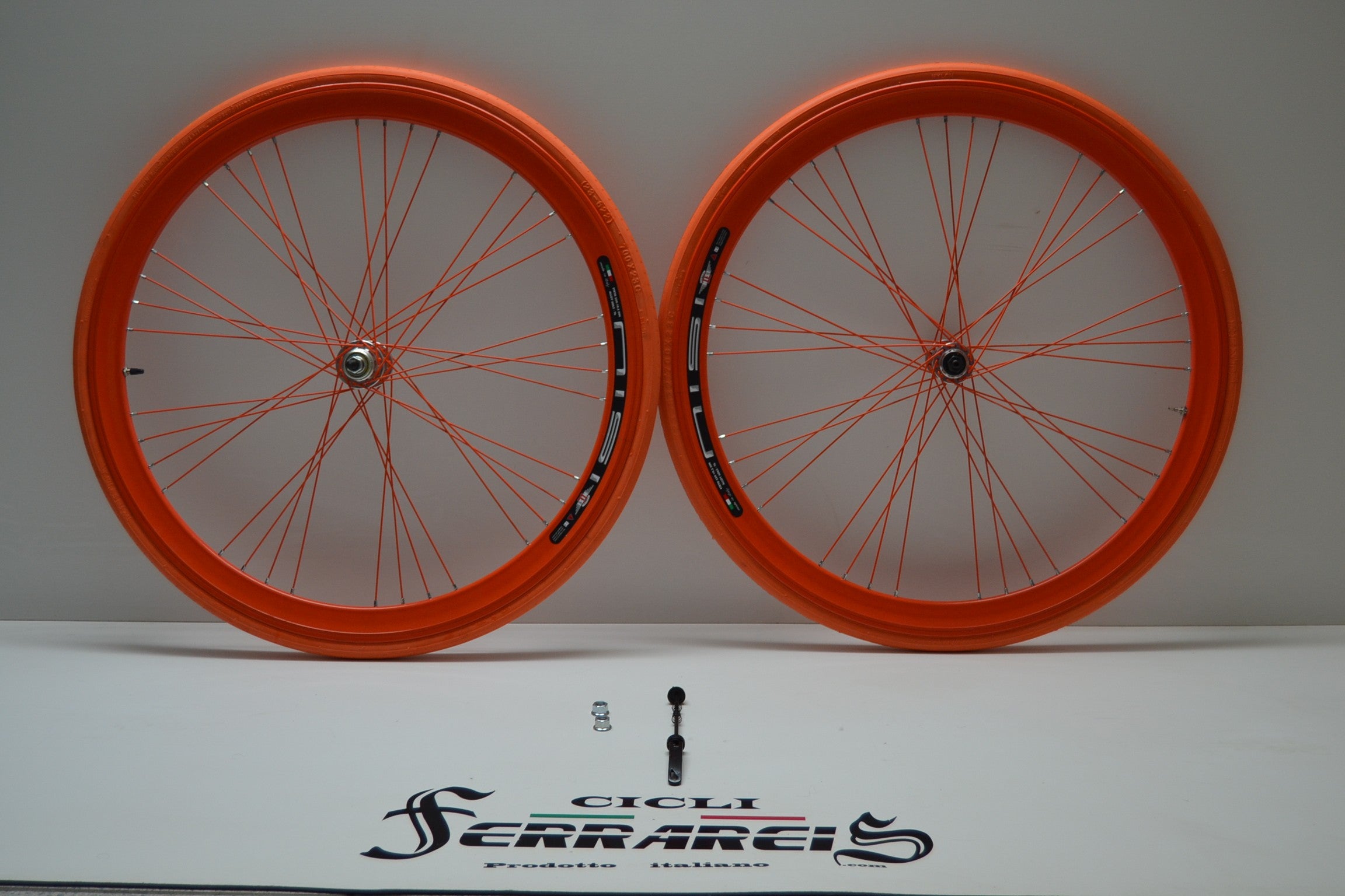 Cerchi 28 fixed 1v arancio Gipiemme 40 mm arancio complete personalizzabile