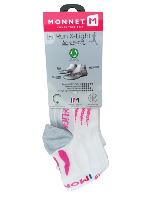 Chaussettes Monnet RUN X LIGHT Rose