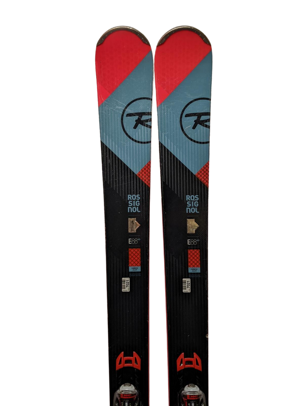 Skis alpins rossignol E 88hd mixte rouge