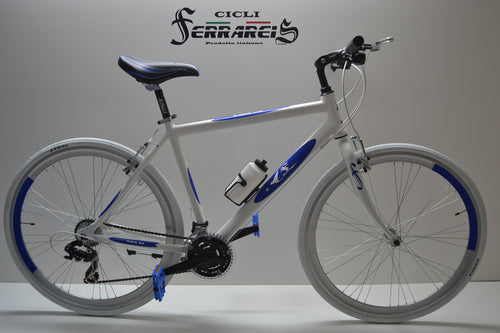 bici 28 corsa bianco blu personalizzabile