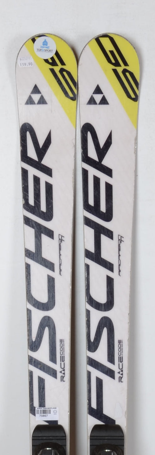 Fischer RC4 Worldcup GS JR White - skis d'occasion Junior