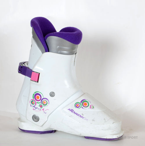 Nordica Super 0.1 white / purple - chaussures de ski d'occasion  Junior