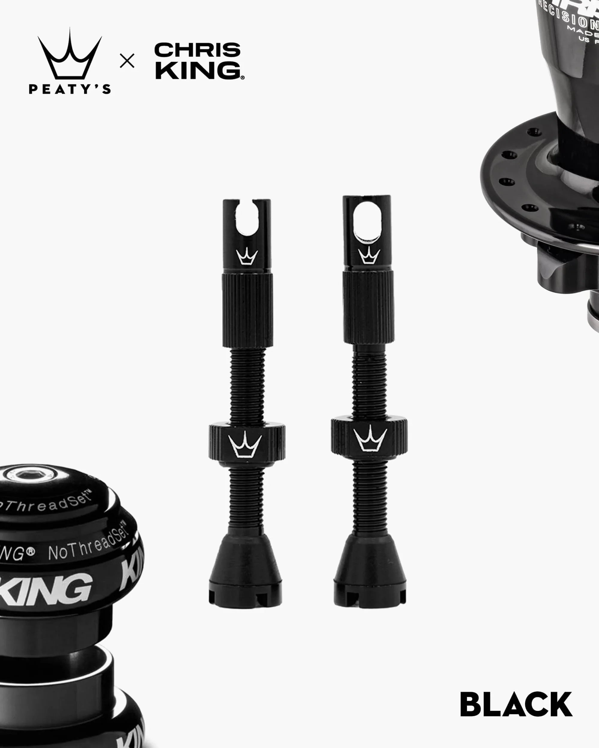 Valves Tubeless Peaty's x Chris King MK2 - Noir