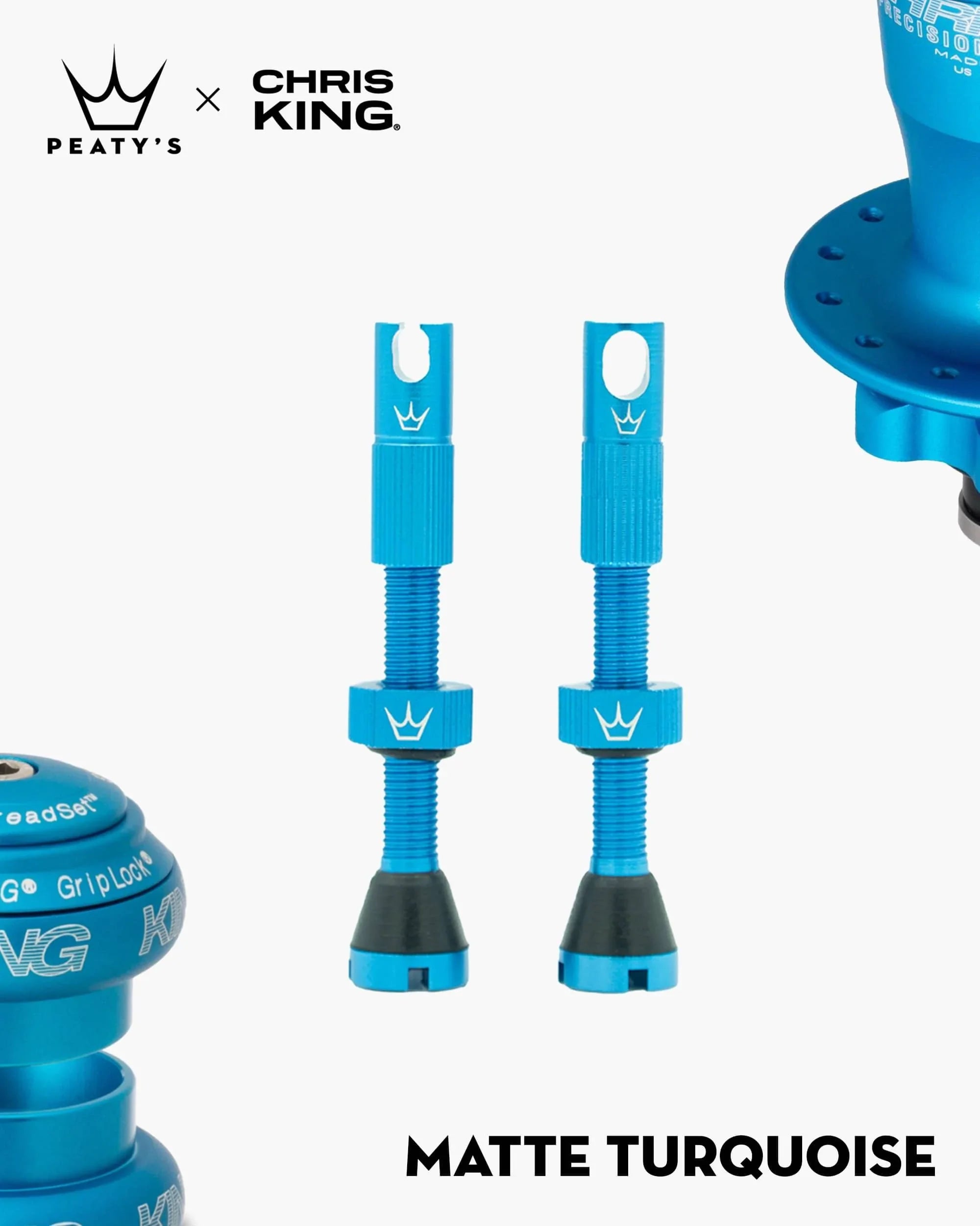 Valves Tubeless Peaty's x Chris King MK2 - Matte Turquoise