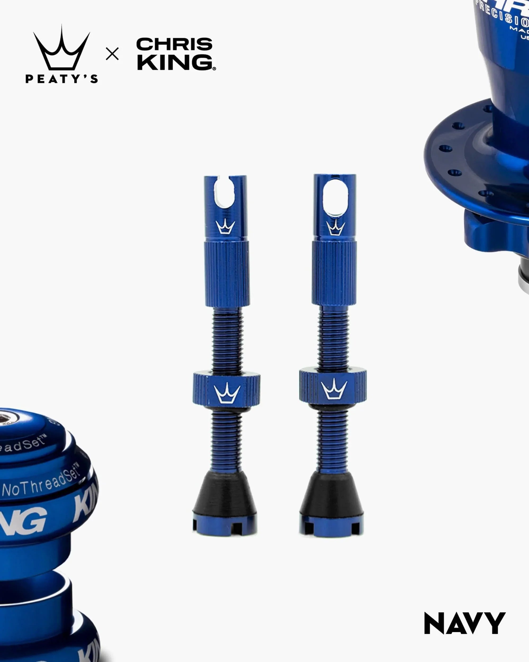 Valves Tubeless Peaty's x Chris King MK2 - Navy