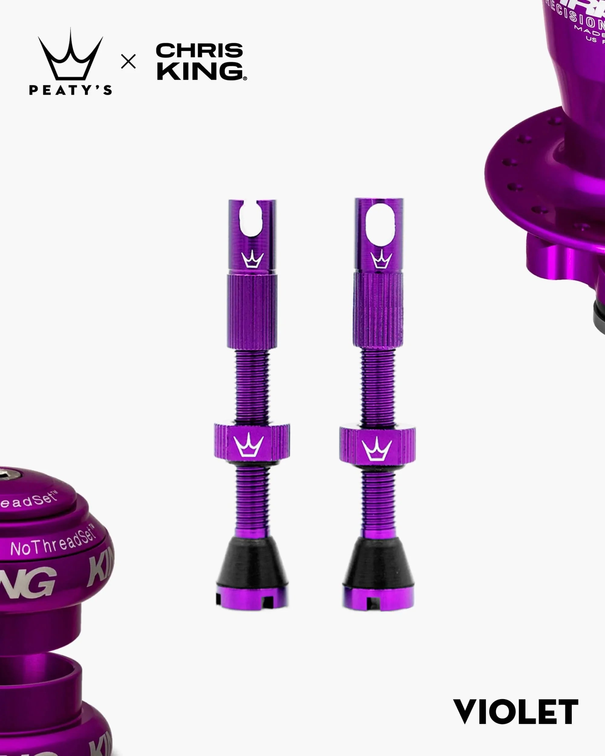 Valves Tubeless Peaty's x Chris King MK2 - Violet