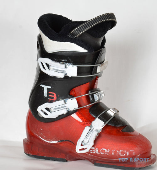 Salomon T3 RT Red - chaussures de ski d'occasion Junior
