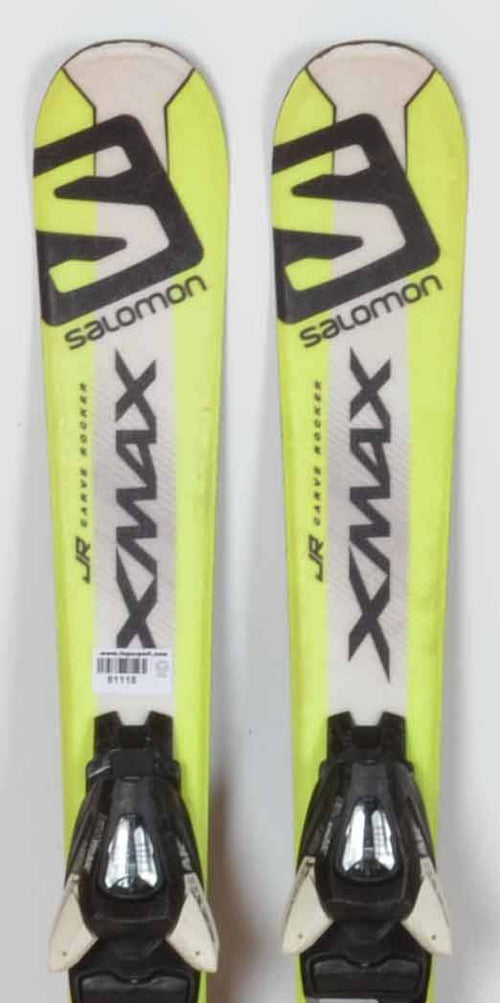 Mini Ski occasion Salomon Crossmax 120 + fixations - Qualité B 120 cm