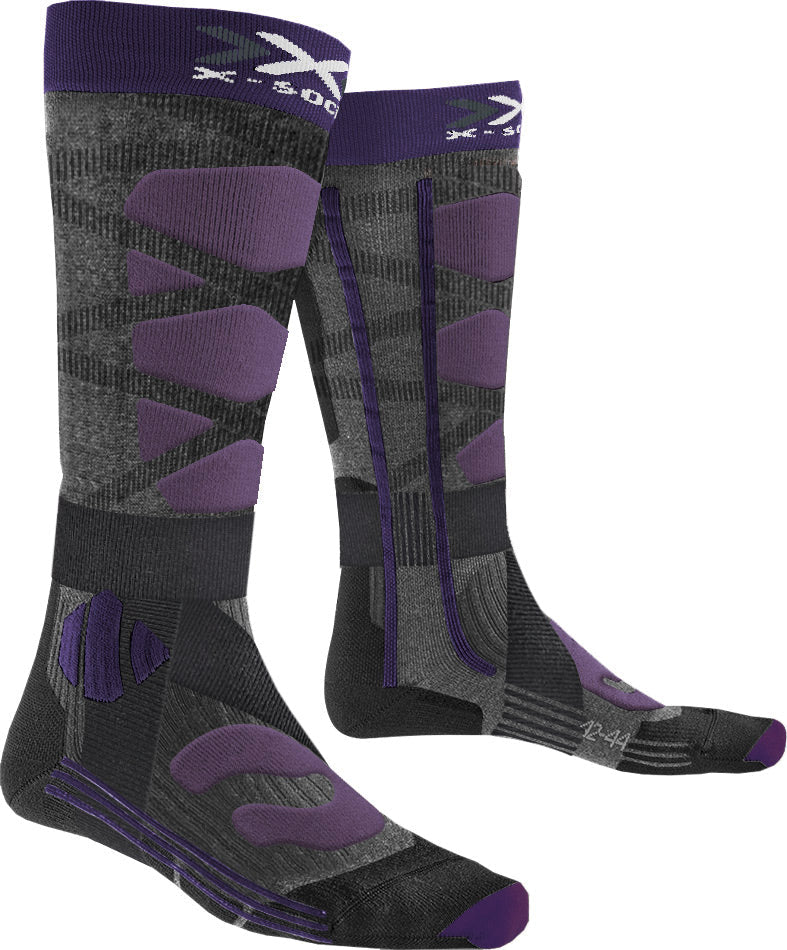 X-SOCKS SkiControl 4.0 Lady Nr/Vio - Chaussettes de ski femme neuf déstockage