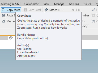 Copy state pyRevit feature guide