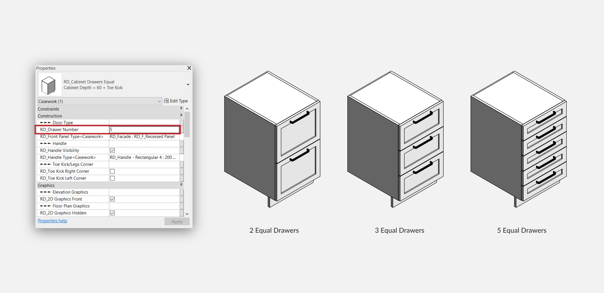 revit kitchen drawers